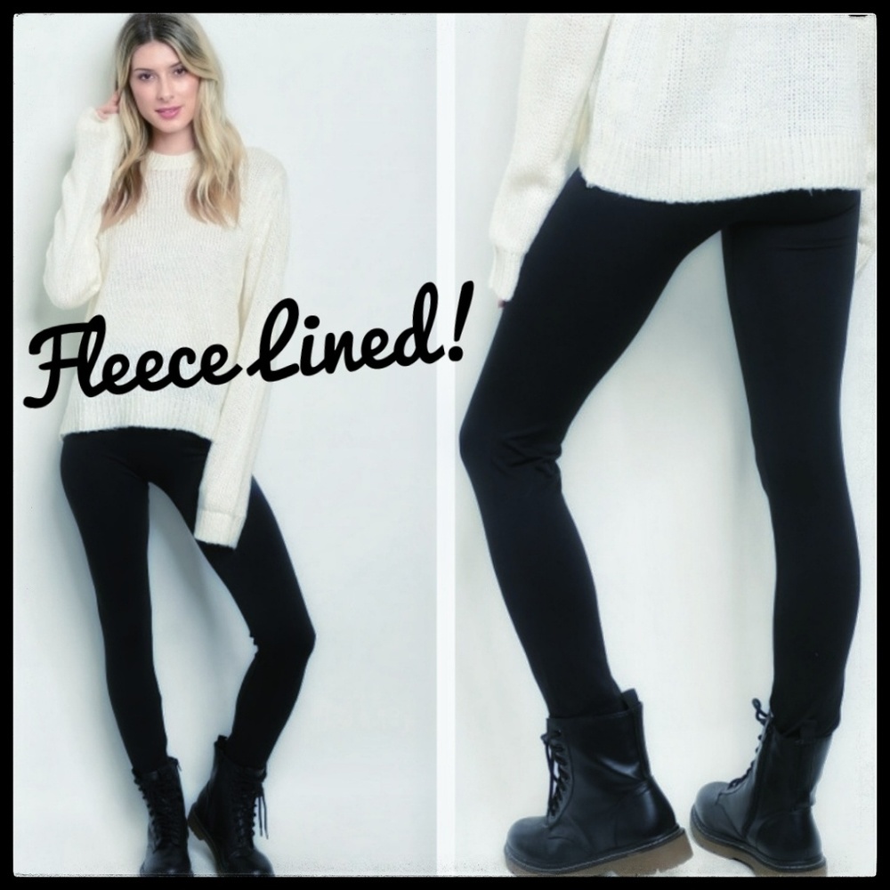 🎉HP🎉 Leggings, Black Fleece, OS, NIP!